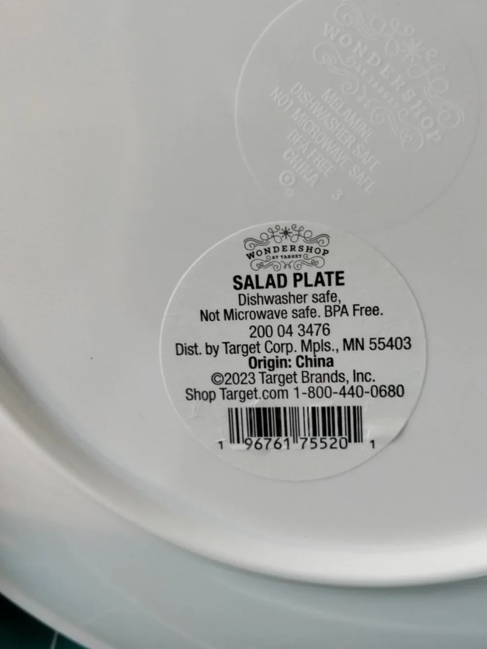 Wondershop 3 Santa Figural Plates and 6 Round Plates Lot of 9 Plates Melamine